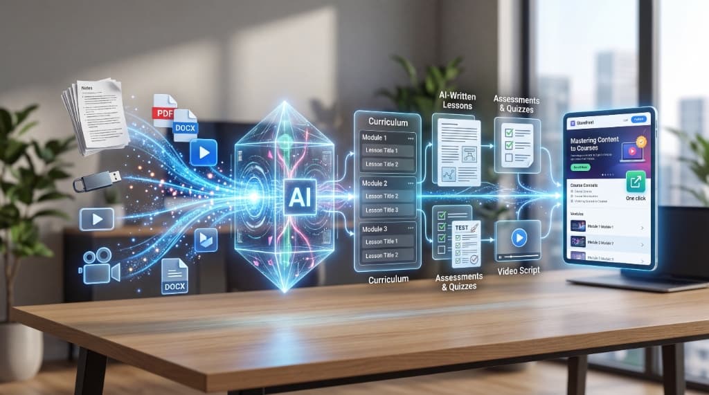 ExoMerge Create Studio — choose between Online Course, 1-on-1 Mentorship, or Learning Community